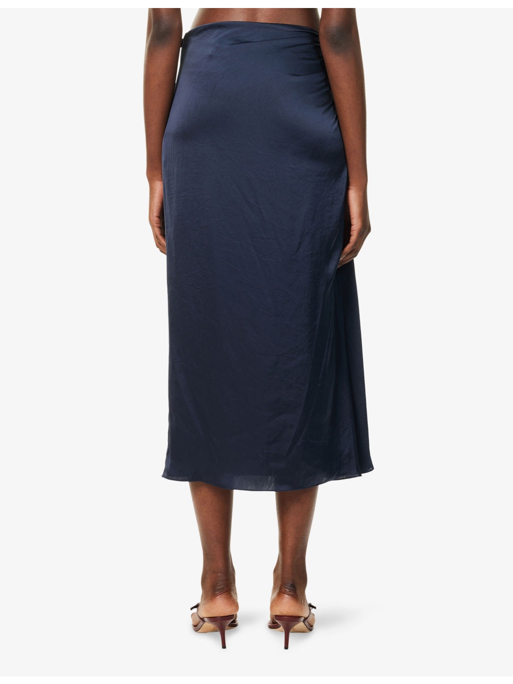 Ruched Regular-Fit Woven Midi Skirt - 4