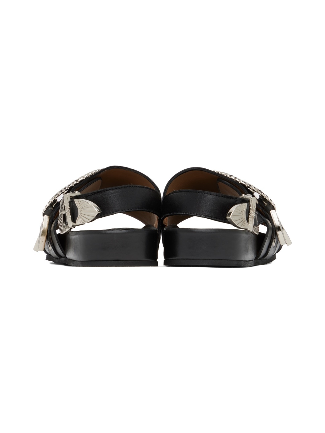 SSENSE Exclusive Black Oversized Buckle Sandals - 2