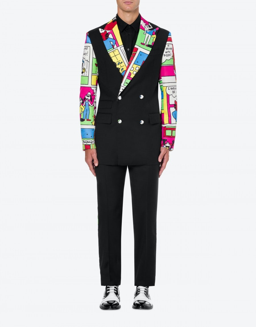 MOSCHINO COMICS WOOL CANVAS JACKET - 2
