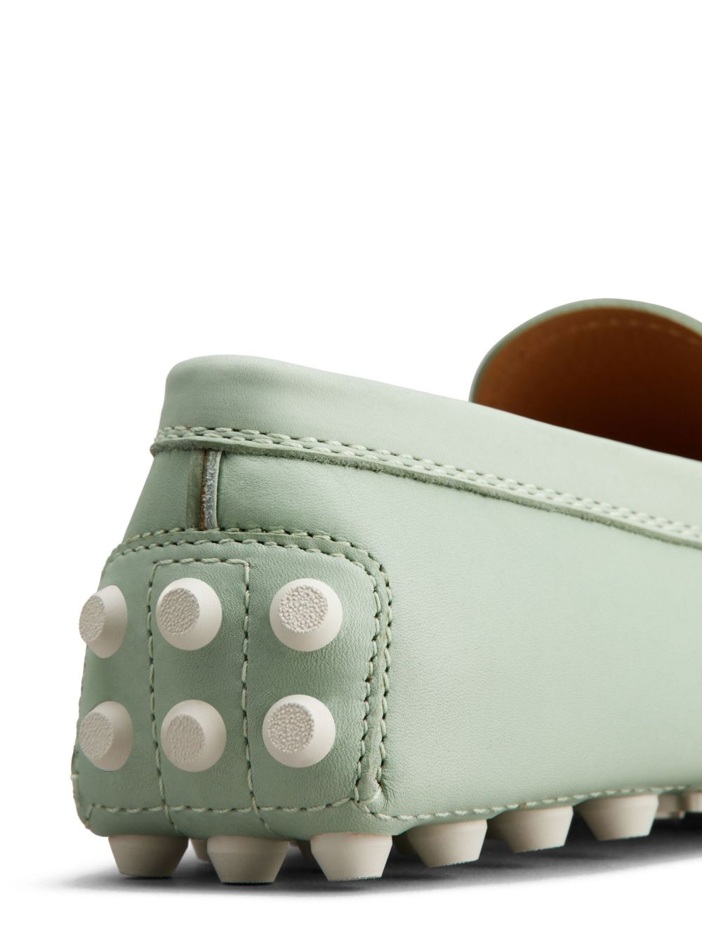 pebble-detail leather loafers - 4