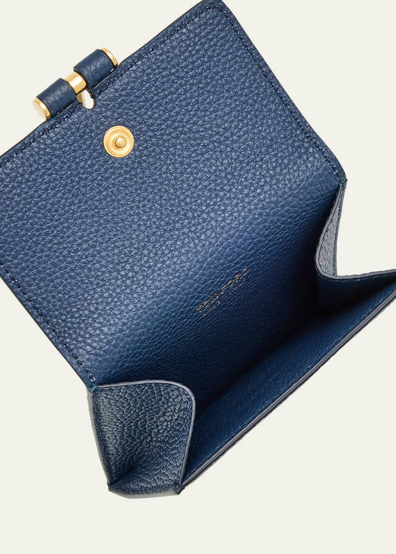 TOM FORD Flap Card Holder in Snake-Embossed Leather outlook