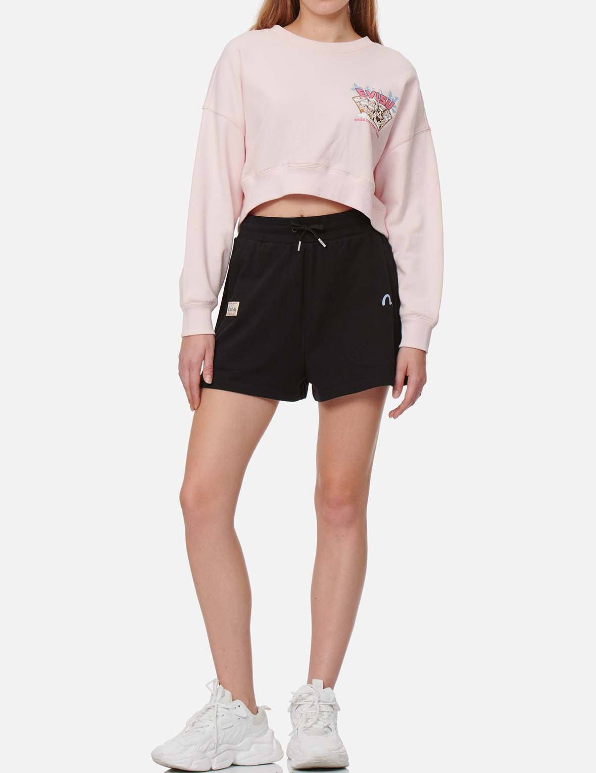 Seagull and Logo Print Sweat Shorts - 6