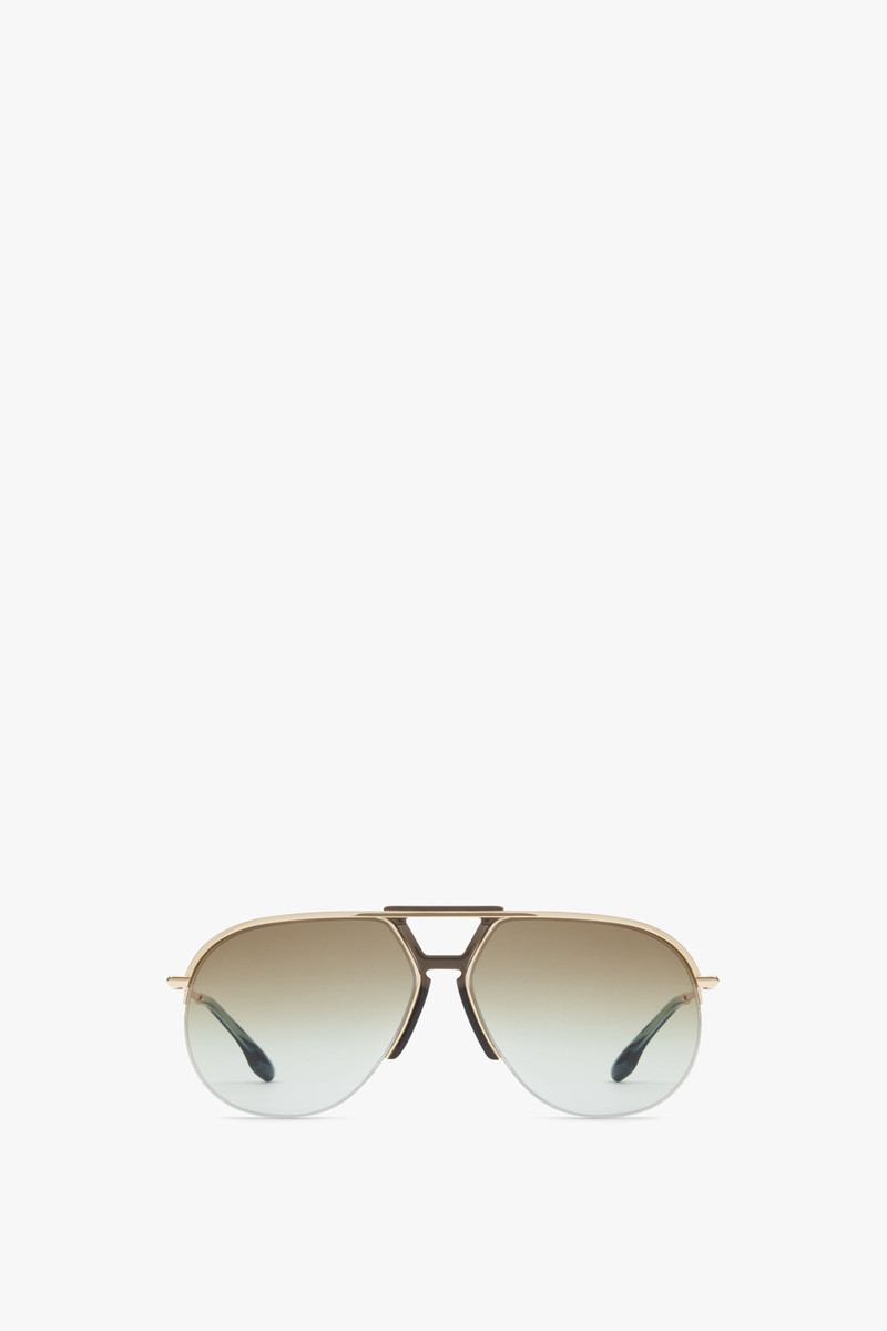 Brow Aviator Sunglasses In Azure 1