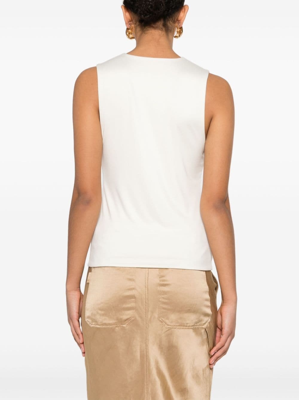 sleeveless double-layer top - 4