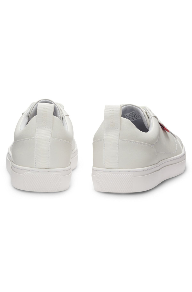 FAUX-LEATHER TRAINERS WITH RED LOGO FLAG 5
