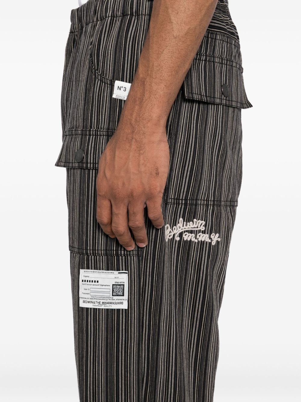 LOGO-PATCHED STRAIGHT-LEG PANTS - 3