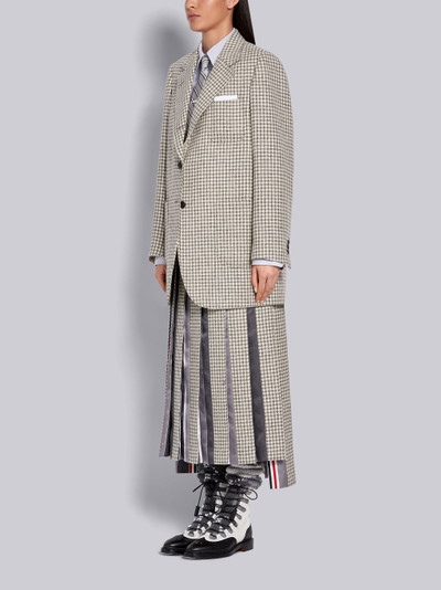 Thom Browne Medium Grey Gun Club Check Hunting Wool Tweed Narrow Shoulder Oversized Sack Jacket outlook