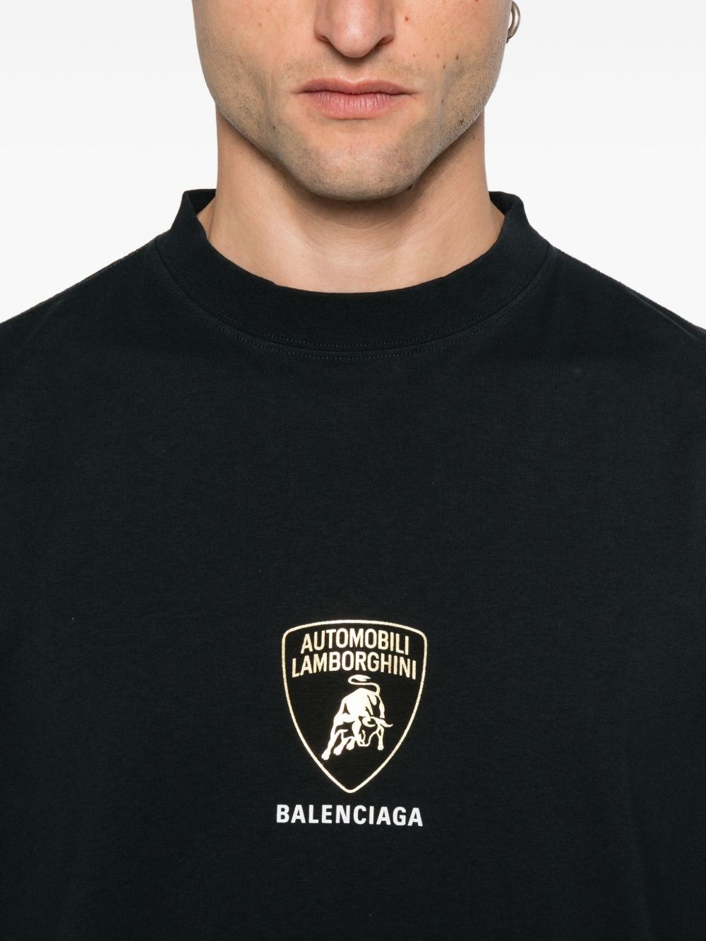 Automobili Lamborghini-emblem cotton T-shirt - 4