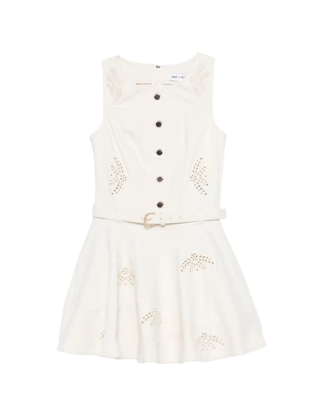 cutout belted mini dress - 1