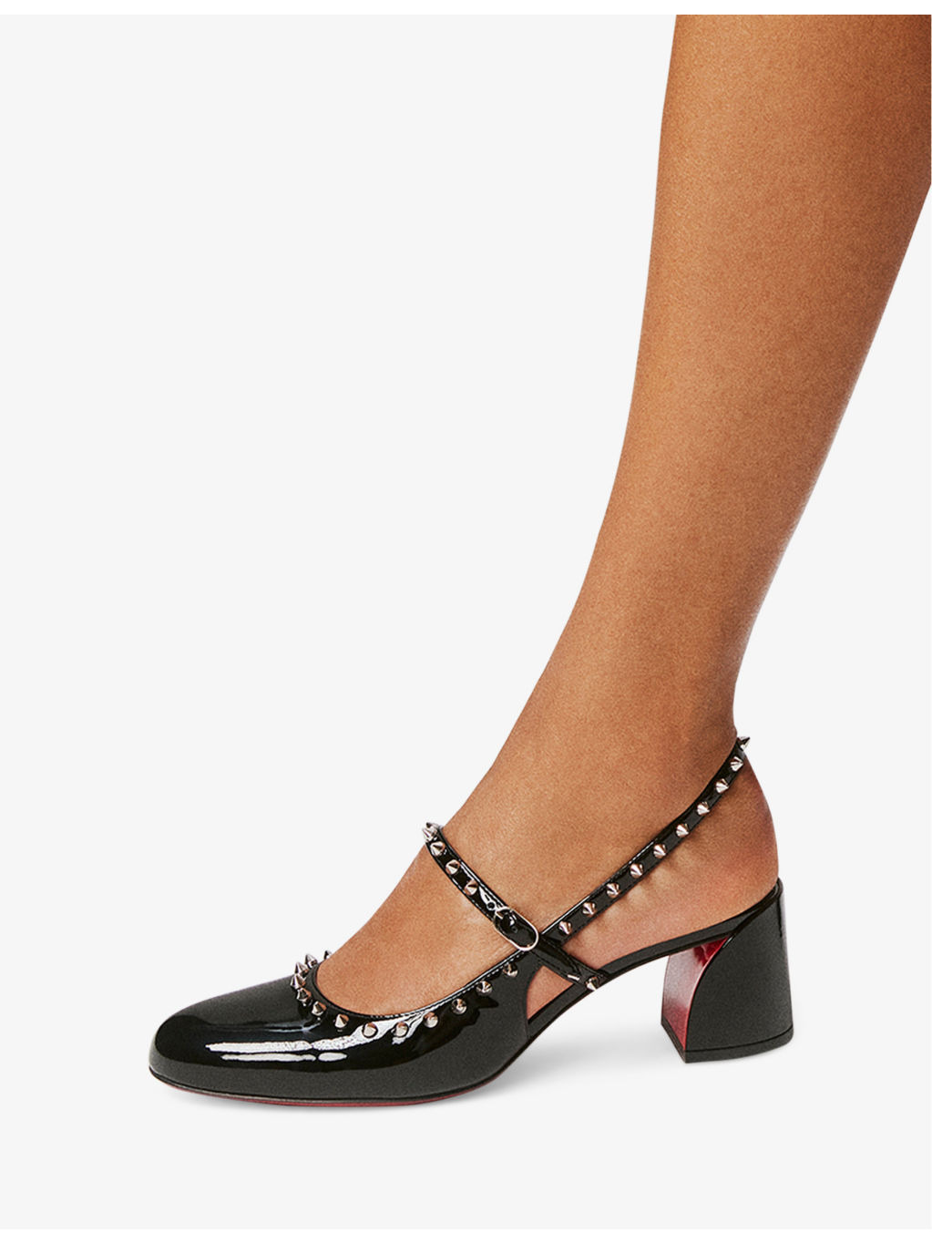 Janispikes 55 Patent-Leather Heeled Courts - 5