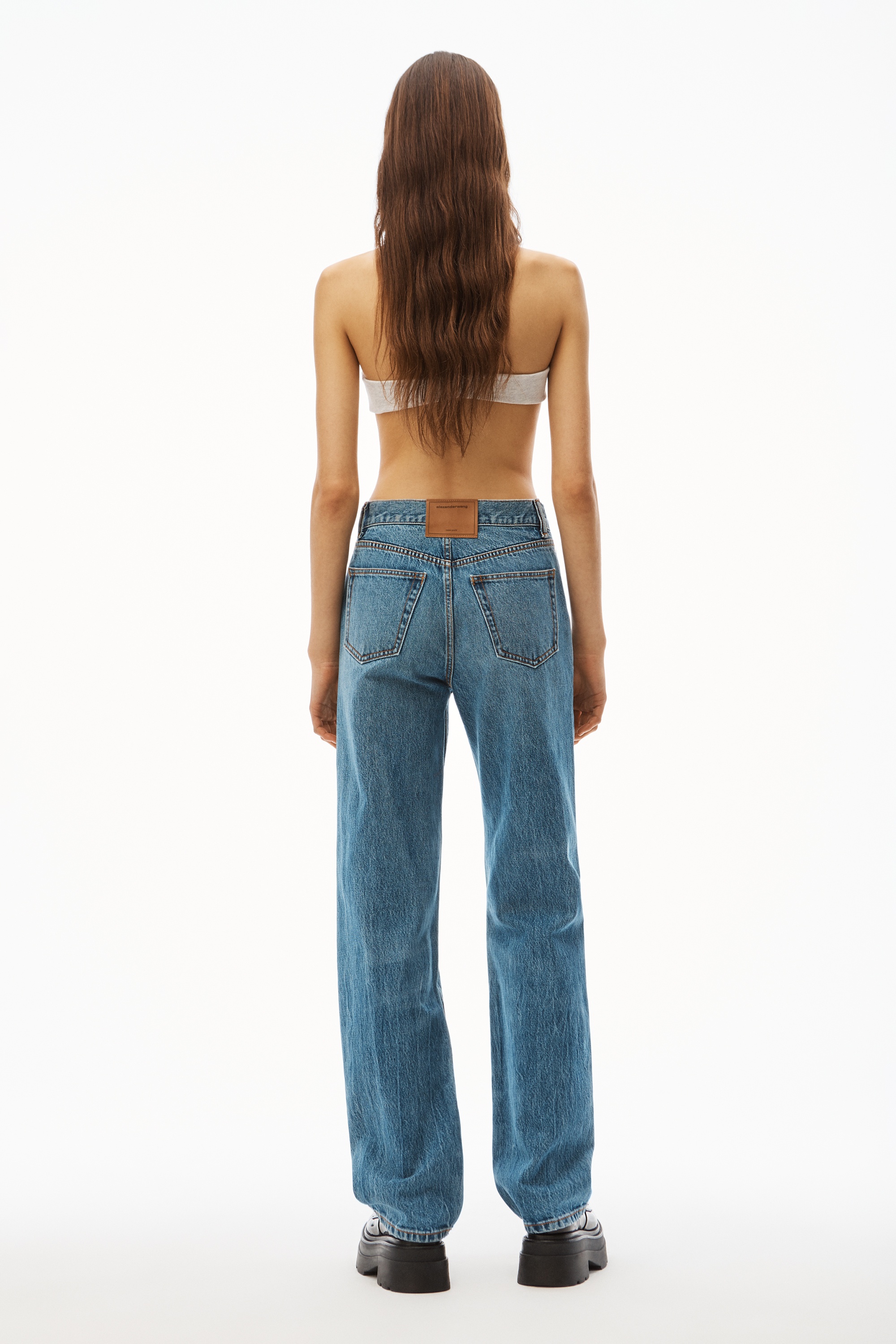 EZ MID-RISE STRAIGHT-LEG JEAN IN DENIM - 4