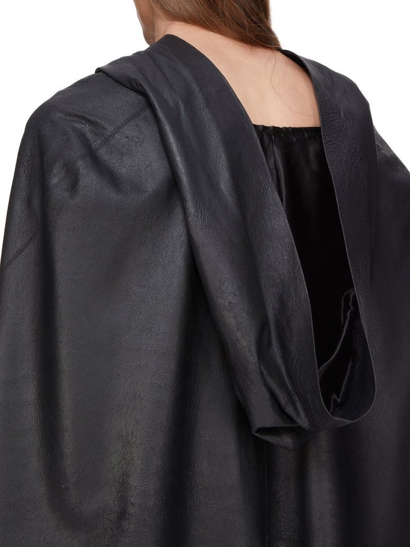 Black Hollywood Kaftan Leather Hoodie 5