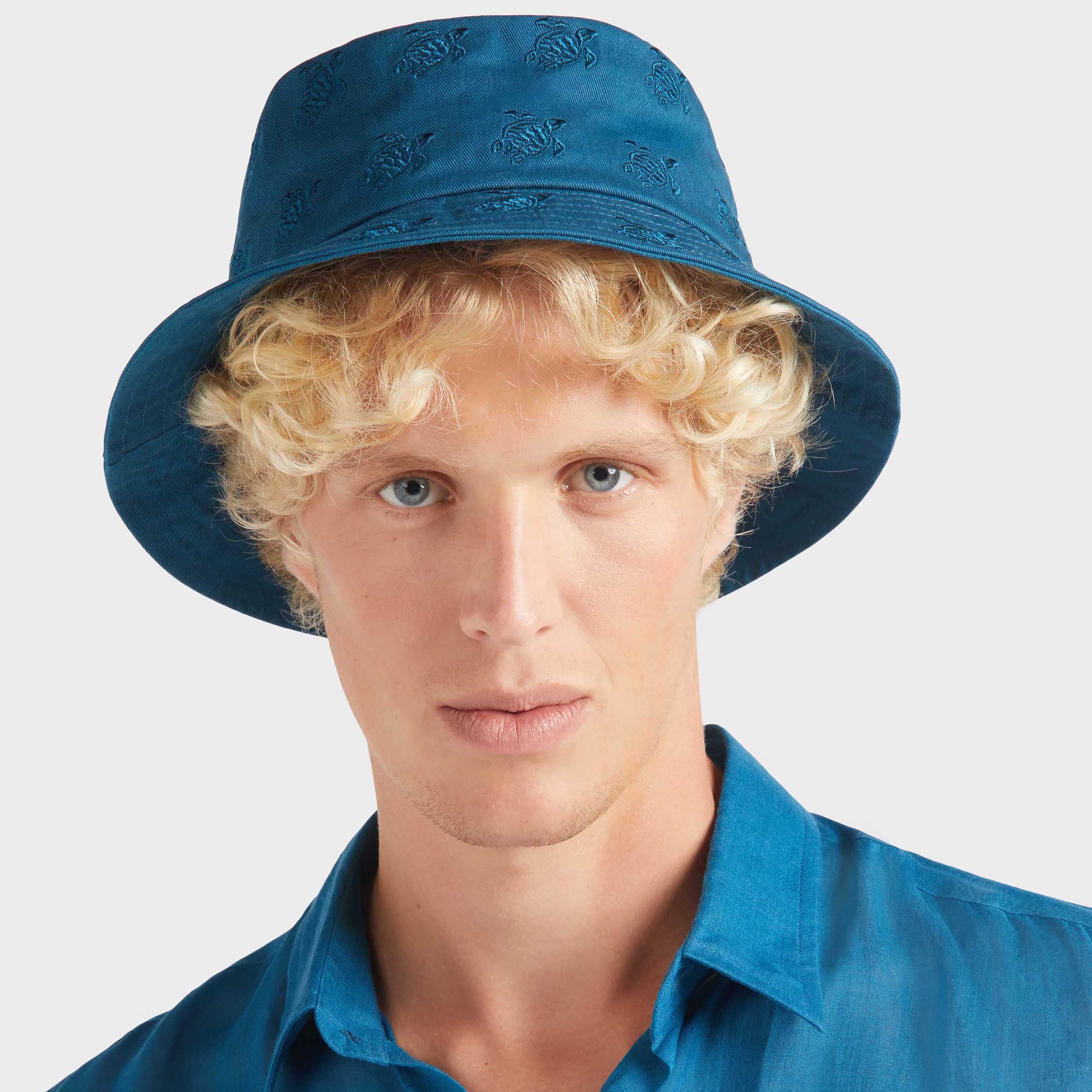 Embroidered Bucket Hat Turtles All Over - 3