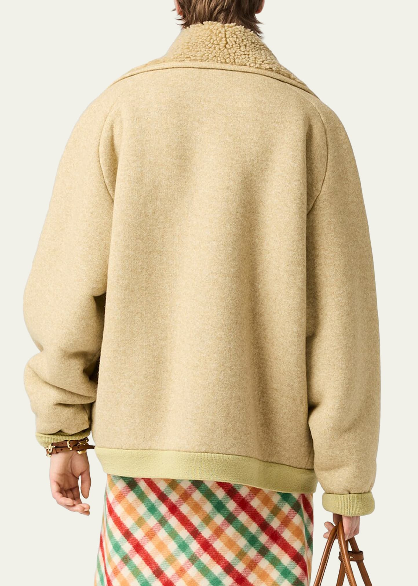 Faux Fur Lined Fleece Zip Jacket - 3