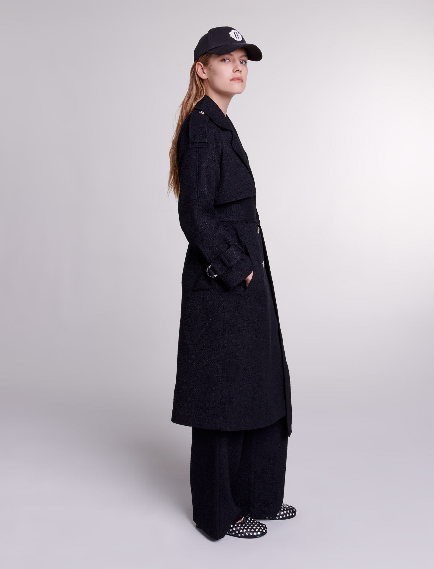 Tweed trench coat - 4