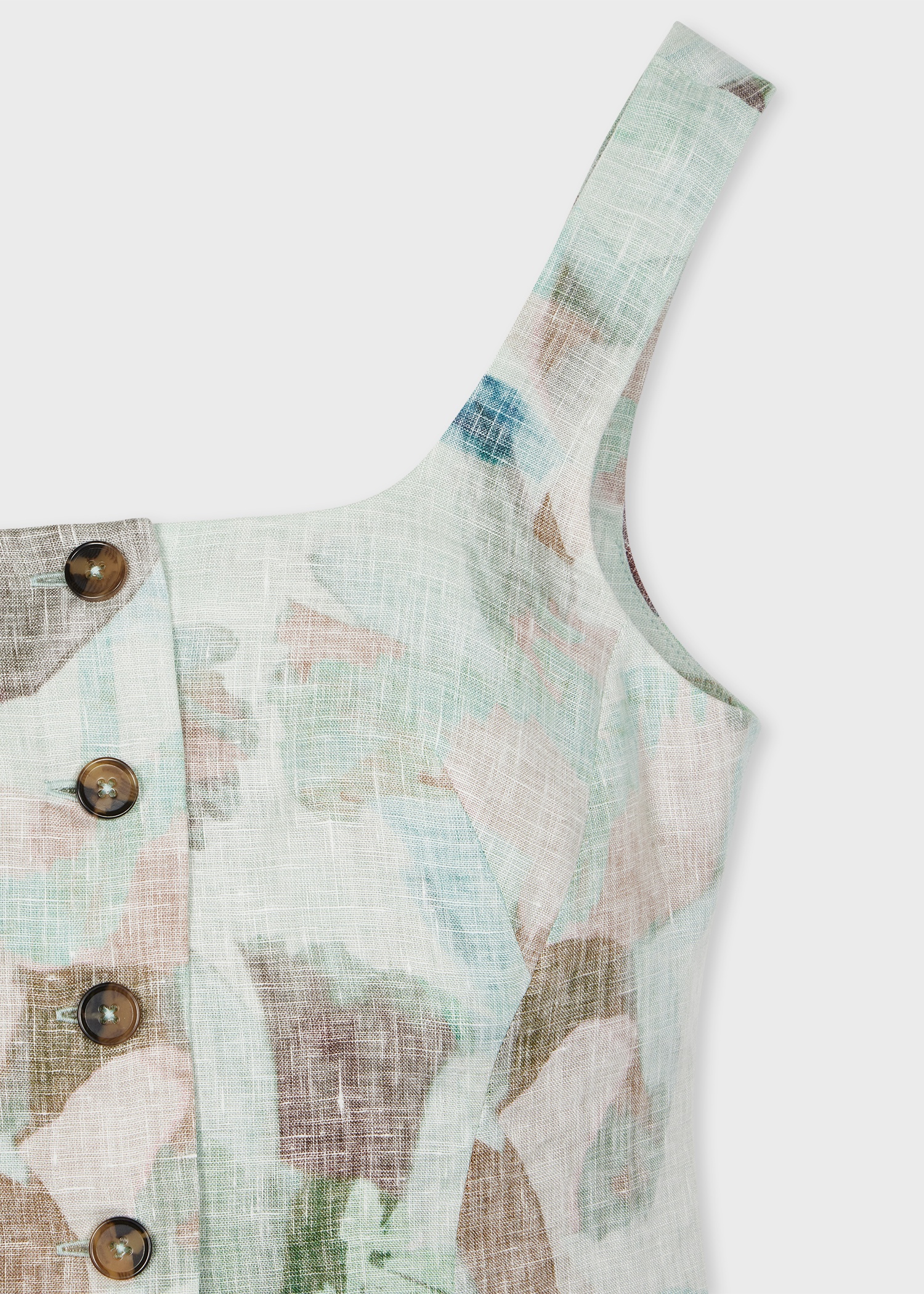 Women's 'Floral Paint Studies' Three-Piece Linen Suit - 6