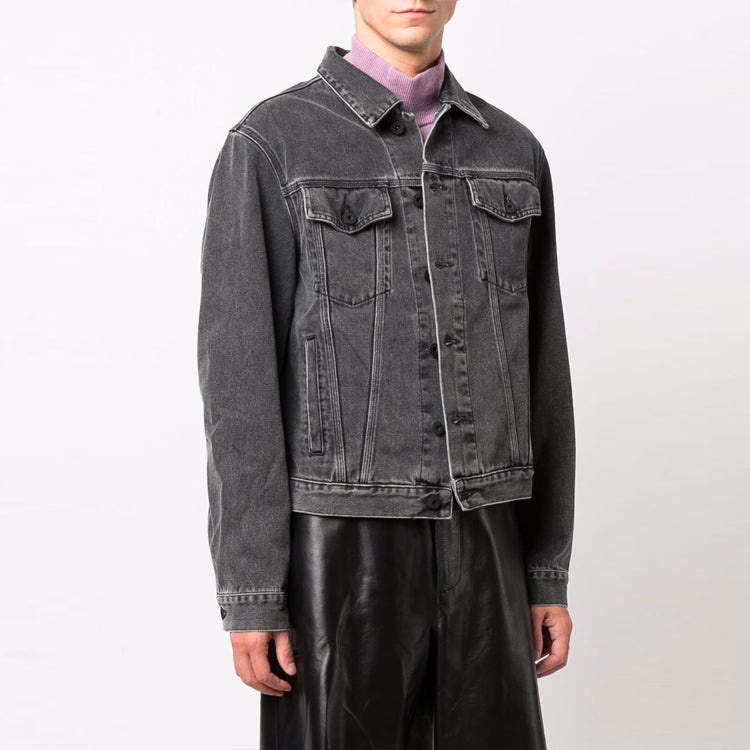 Off-White FW21 Denim Jacket Slim Fit Version Gray OMYE054F21DEN0030601 - 3
