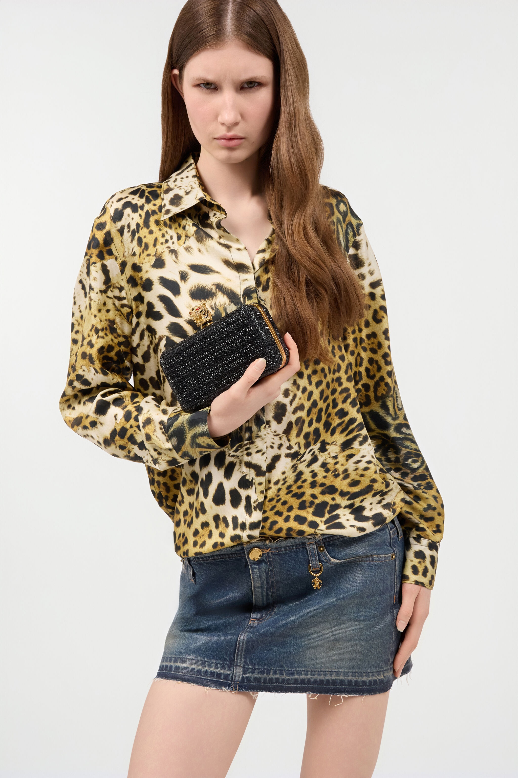 Clutch With Rhinestones And Tigers - 2