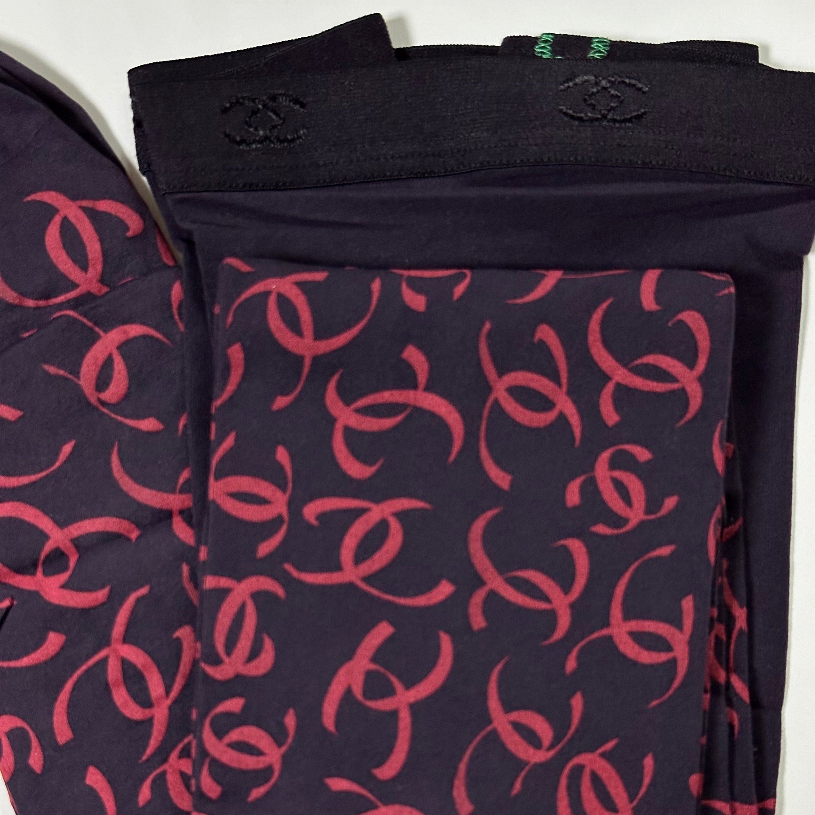 CHANEL Fall Winter 2000 Monogram CC Logo Tights - 5