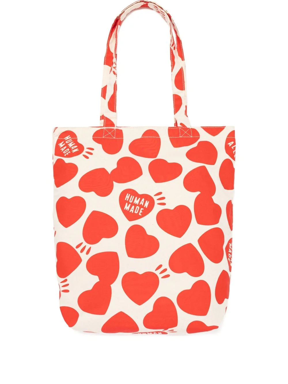 heart-print reversible tote bag - 1