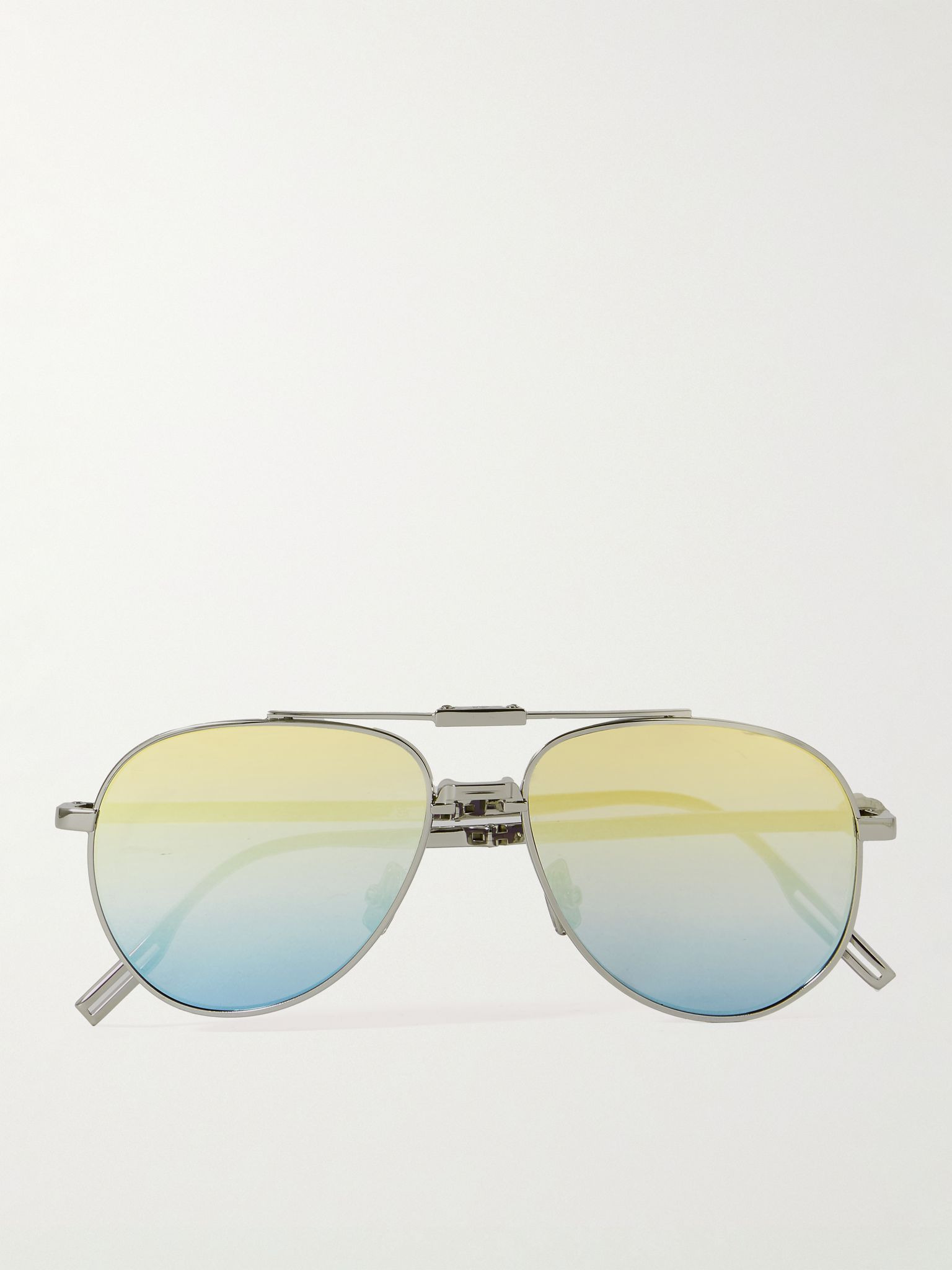 Dior90 A1U Aviator-Style Silver-Tone Sunglasses Silver - 1