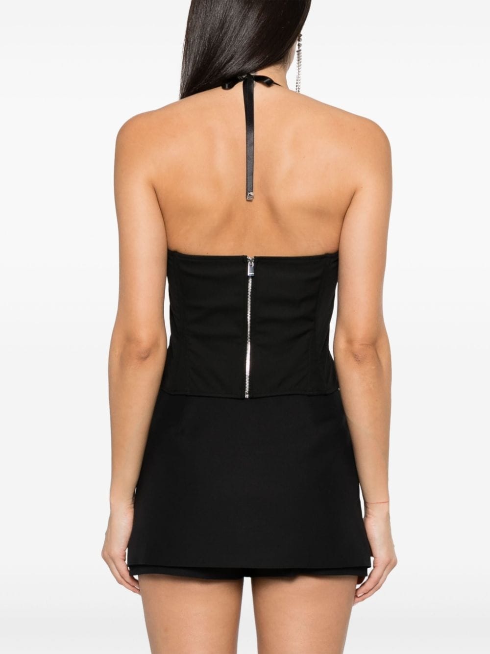 x Patrick McDowell gem-embellished bustier top - 4