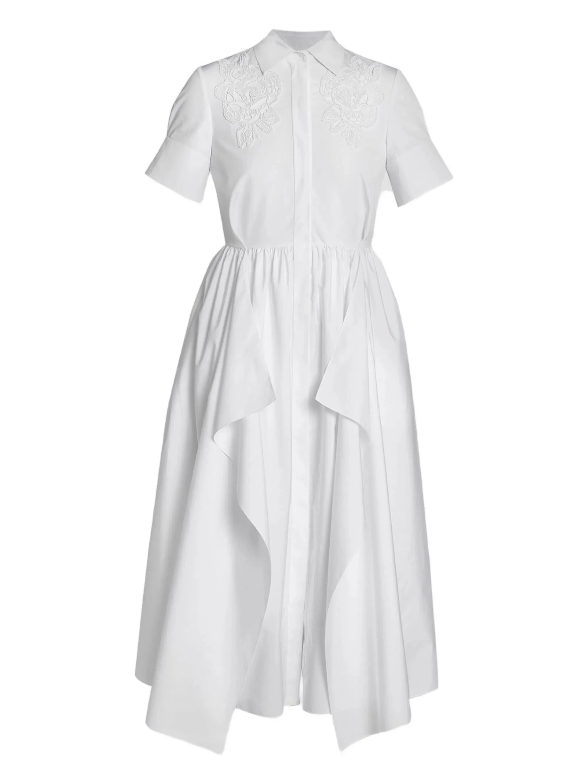 embroidered shirtdress - 1