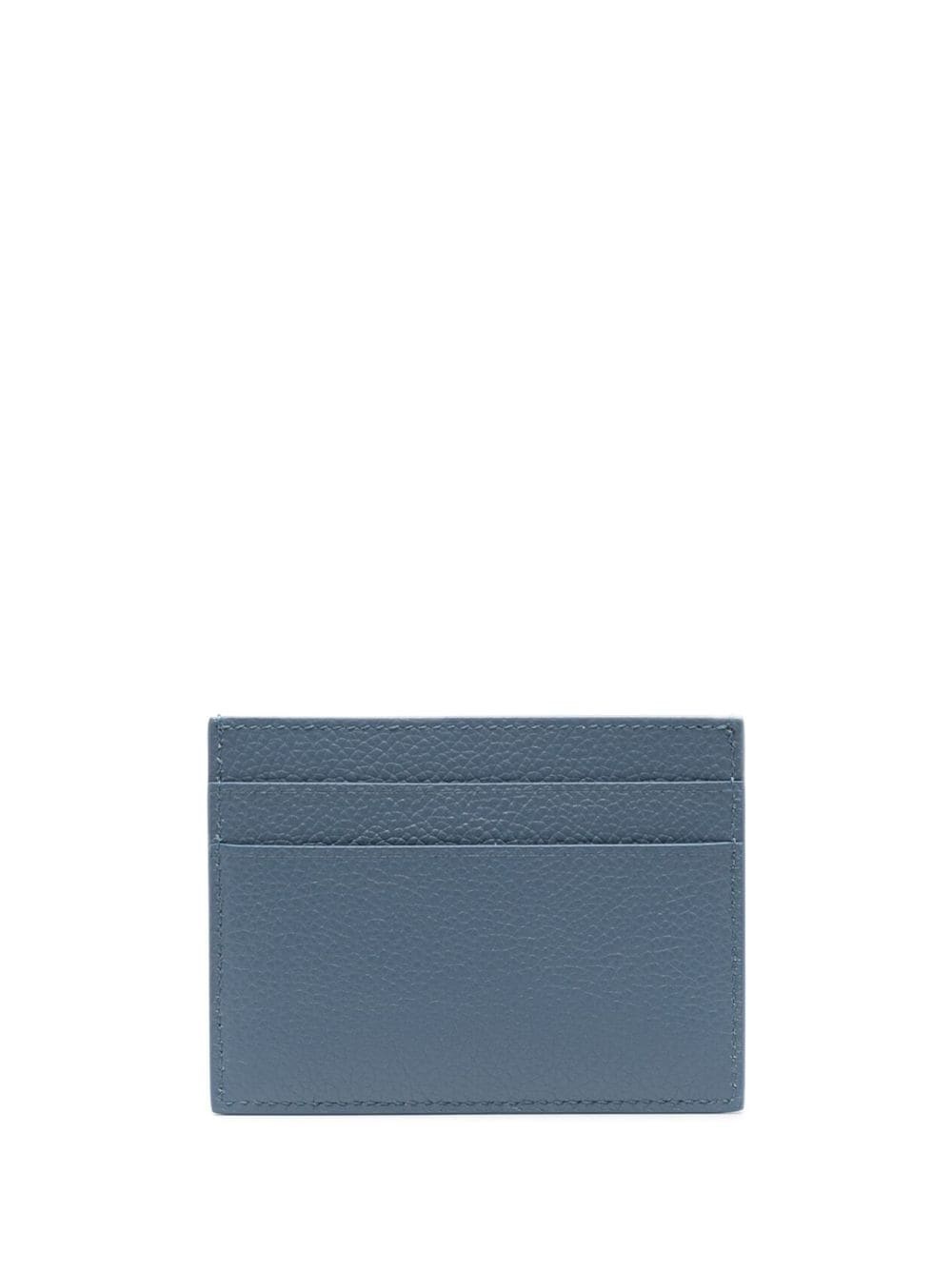 logo-print leather cardholder - 2