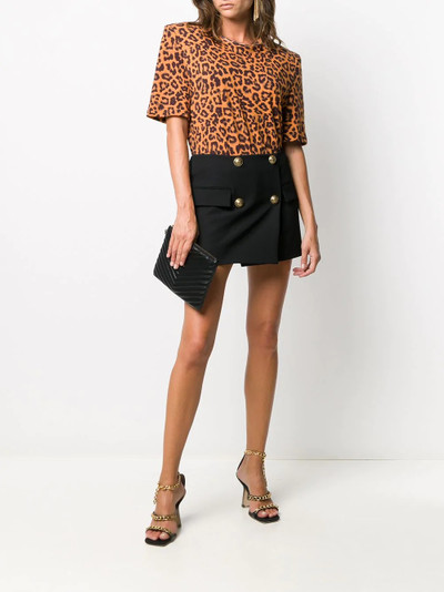 Balmain button-embellished mini skirt outlook