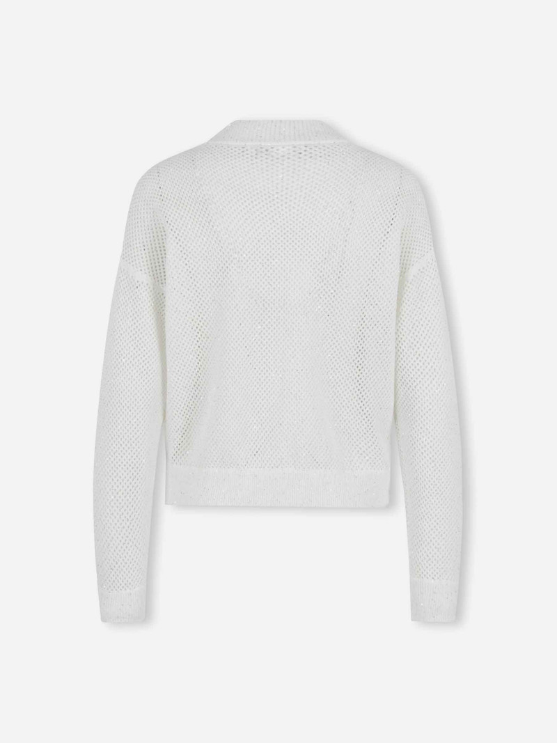 PESERICO CARDIGAN WITH OPENWORK AND ZIPPER outlook