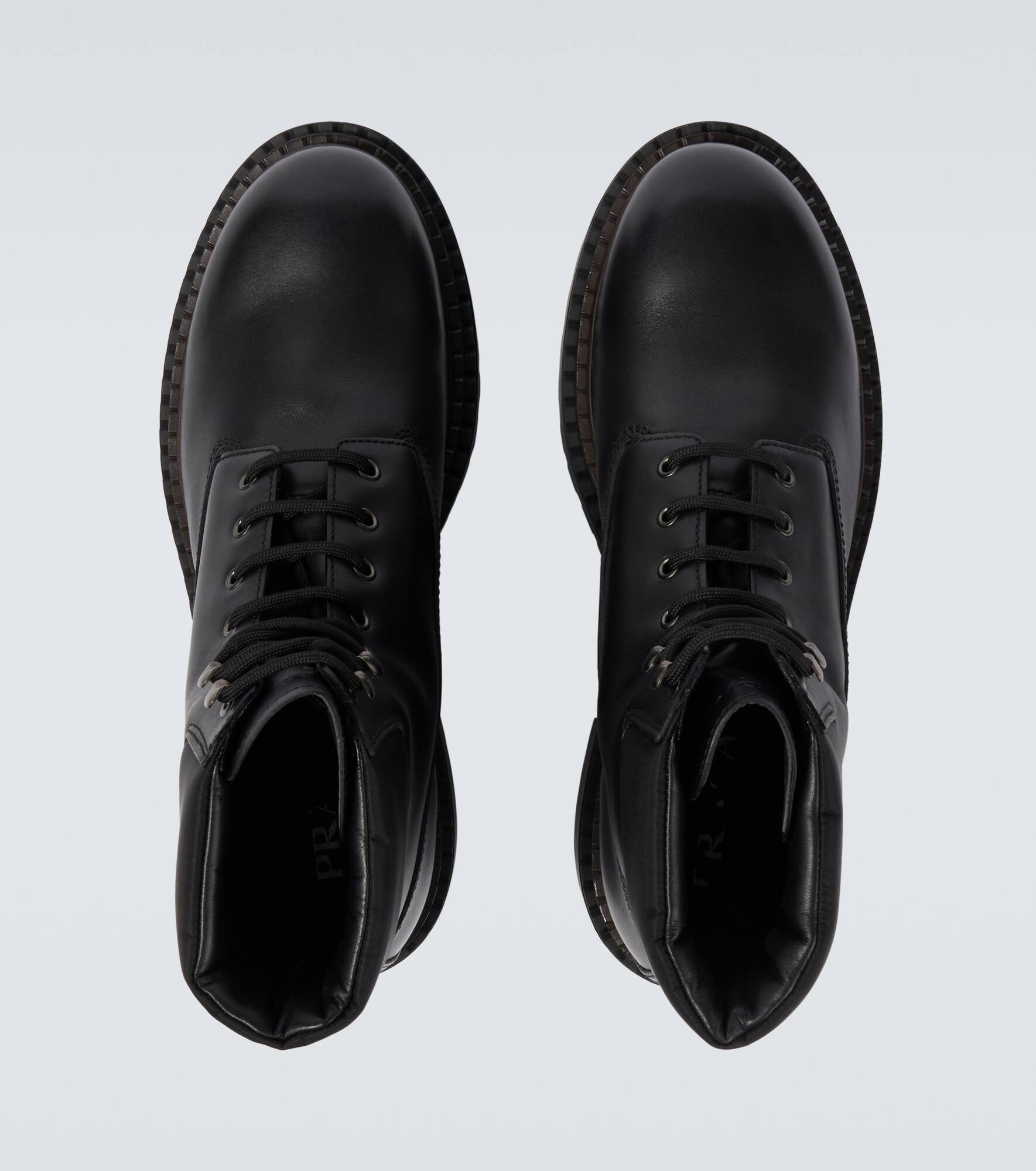Leather and Re-Nylon ankle boots - 4
