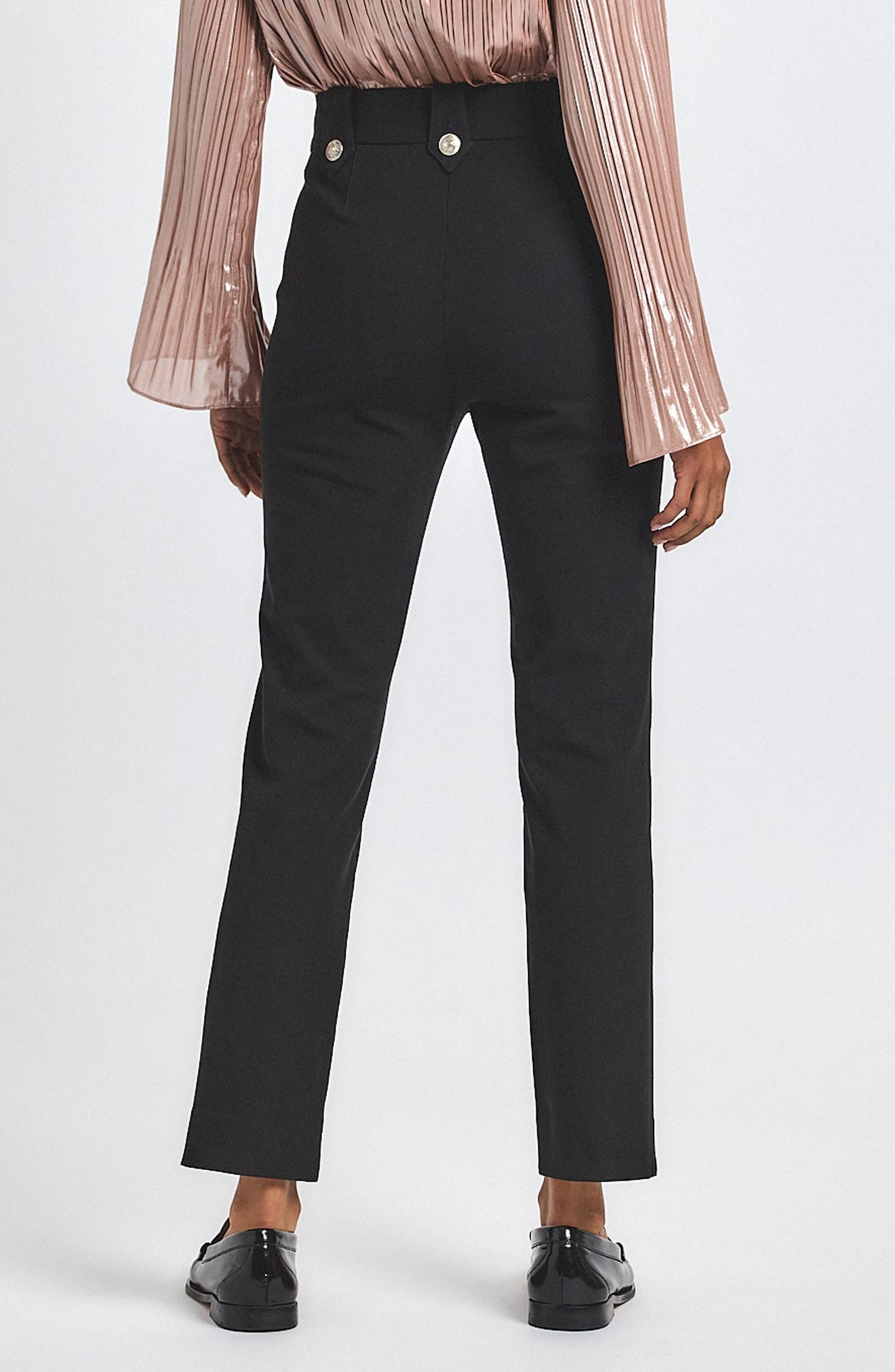 Derek Lam 10 Crosby Robertson Slim Straight Leg Pants in Black at Nordstrom - 2