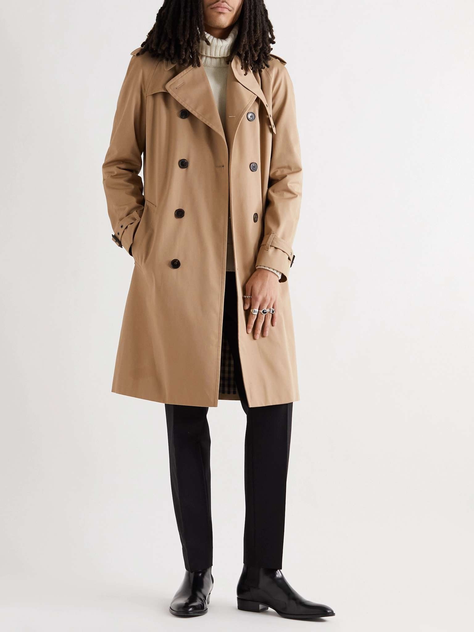 Slim-Fit Belted Gabardine Trench Coat - 2