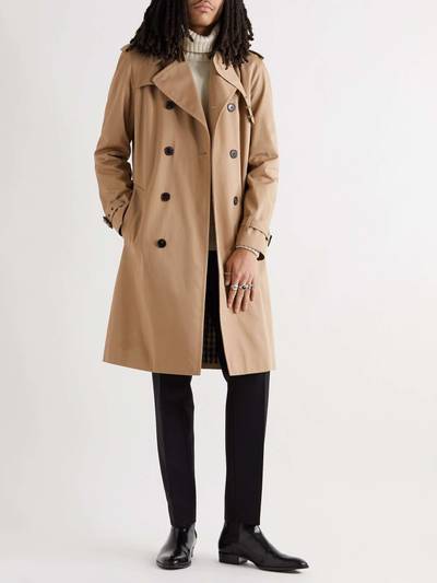 SAINT LAURENT Slim-Fit Belted Gabardine Trench Coat outlook