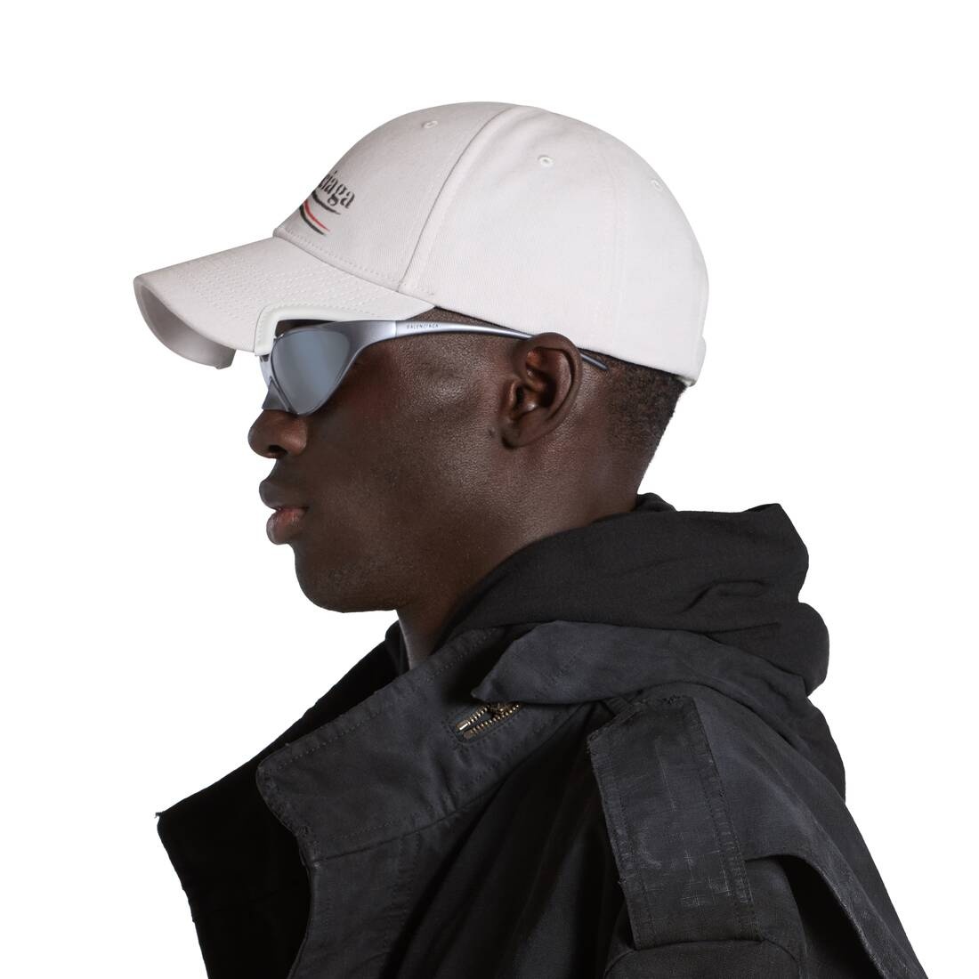 Political Stencil Cap in Off White/black - 6