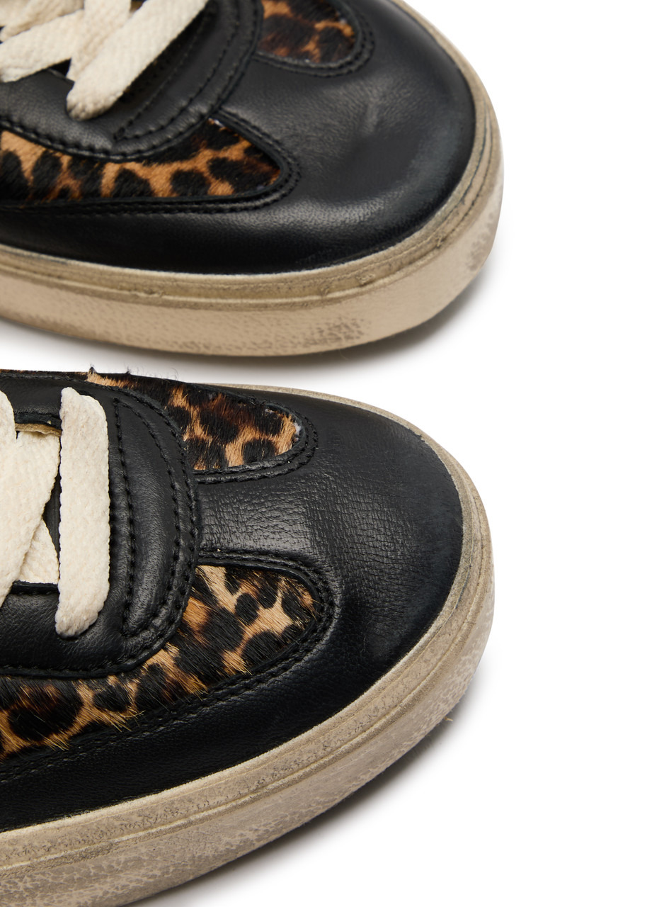 Golden Goose Soul Star Leopard-print Calf-hair Sneakers - 3