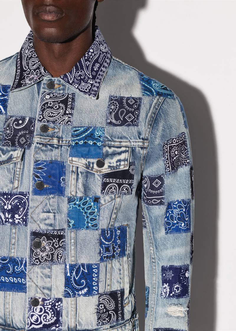 BANDANA CHECK TRUCKER JACKET 7