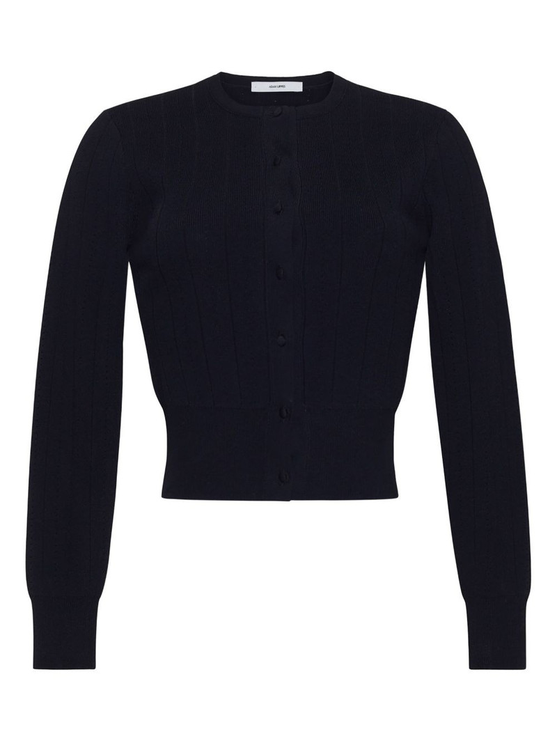 crew-neck cardigan 1