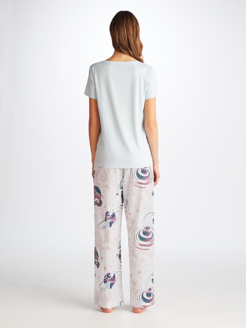 Women's Lounge Pants Ledbury 76 Cotton Batiste White - 4