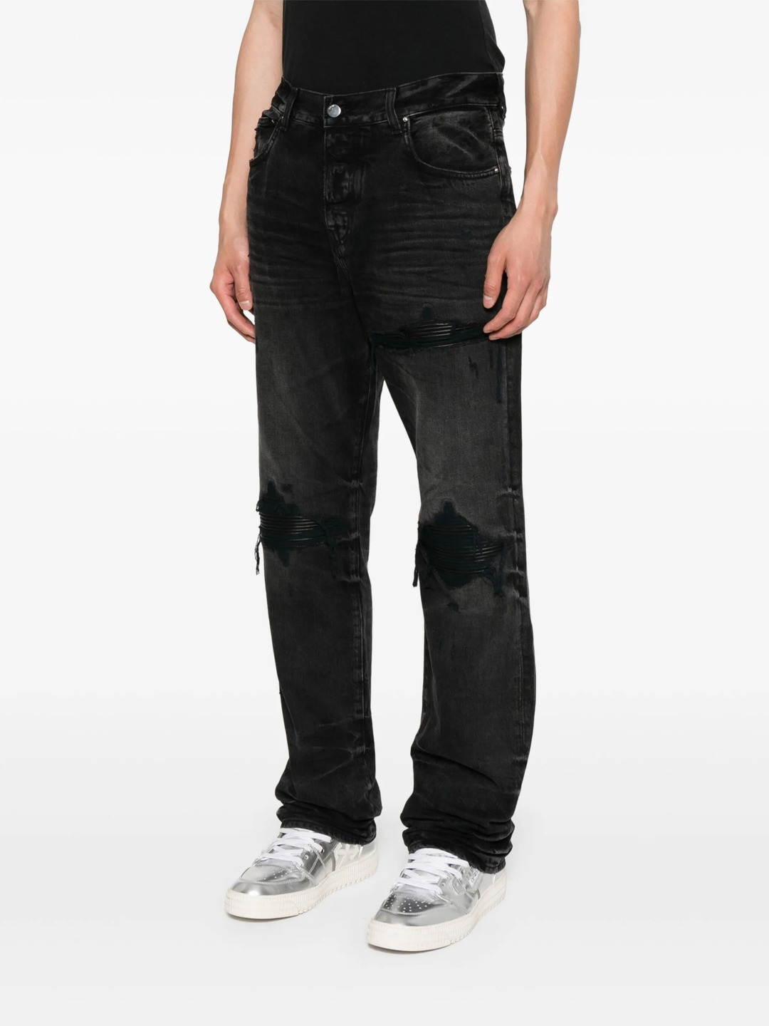 Leather Straight MX1 Jeans - 3