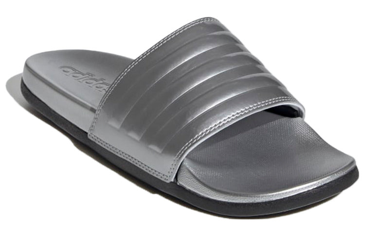 (WMNS) adidas Adilette Comfort Slide 'Silver Metallic' FW7683 - 3