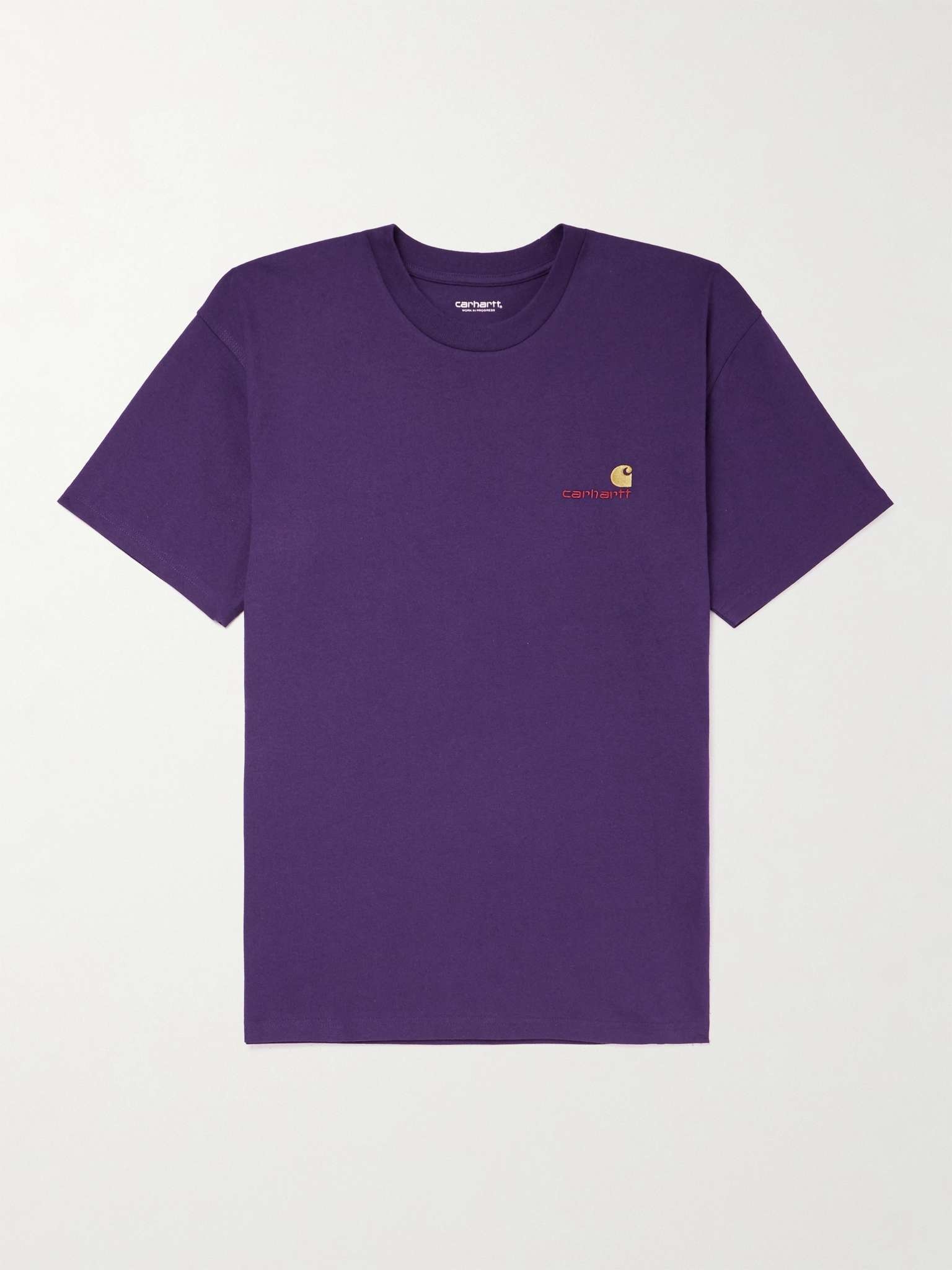 American Script Logo-Embroidered Organic Cotton-Jersey T-Shirt - 1