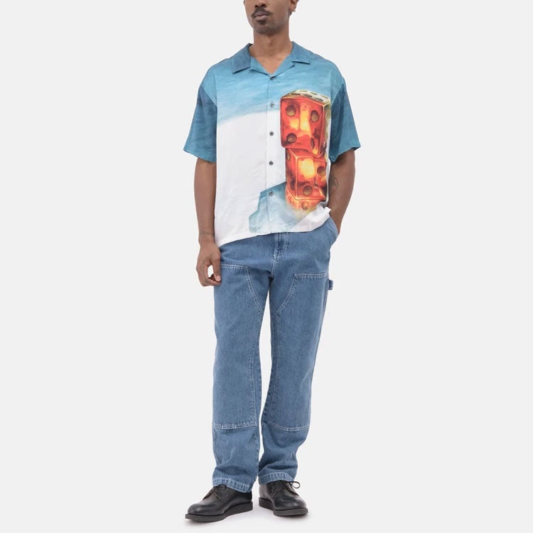 Stussy Dice Painting Shirt 'Blue' 1110170 - 3