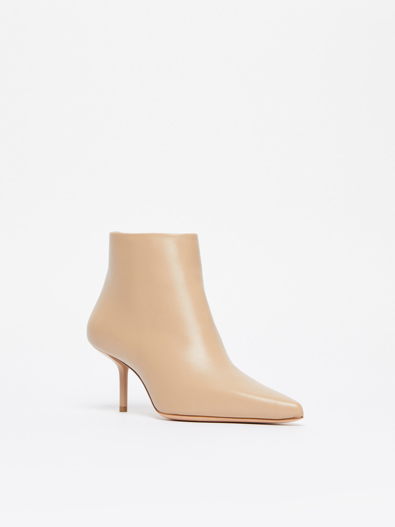 Max Mara MMBOOTIE Zip-up leather ankle boots outlook