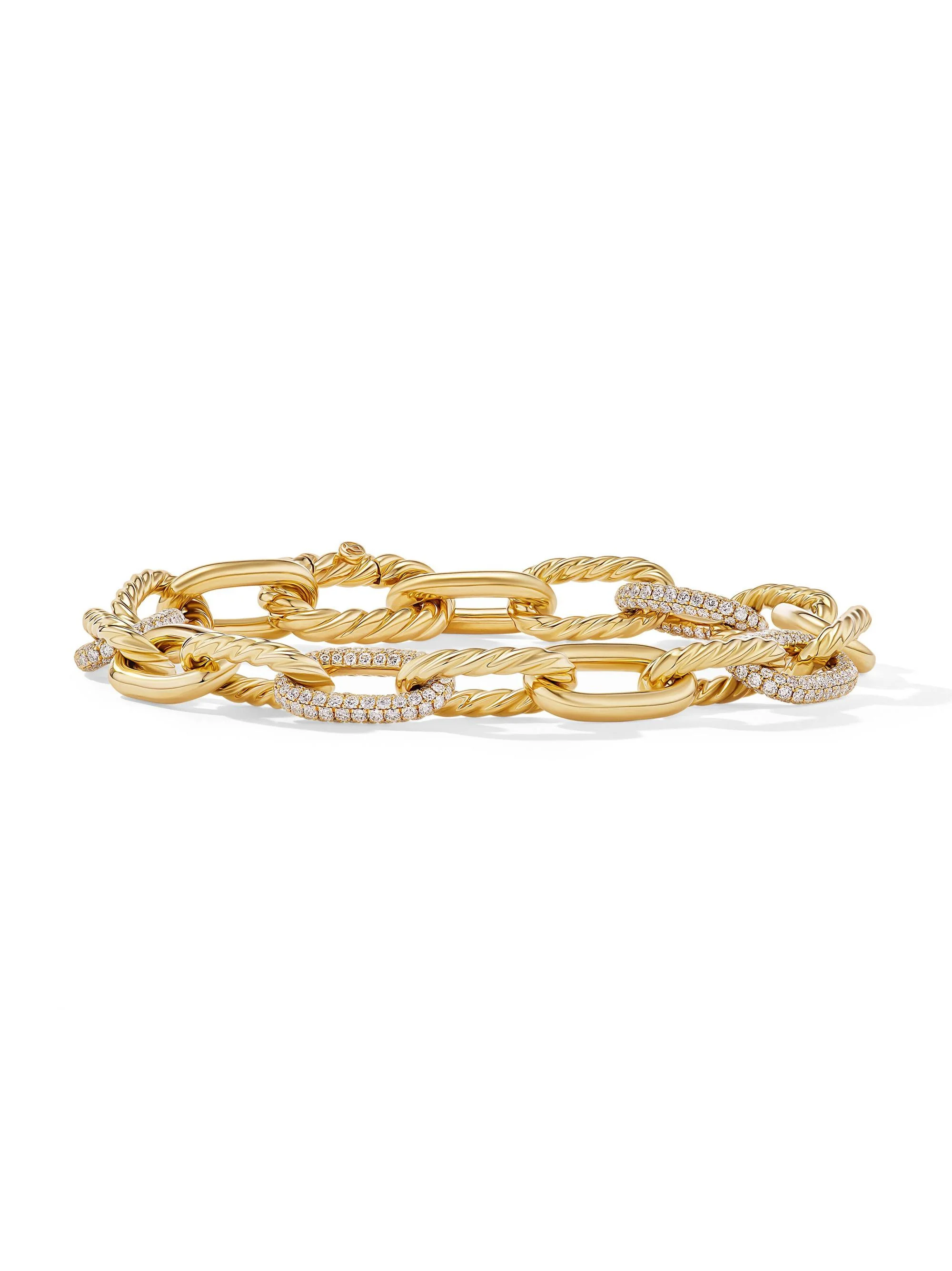 Women's DY Madison Chain Bracelet in 18K Yellow Gold - Diamond - 1