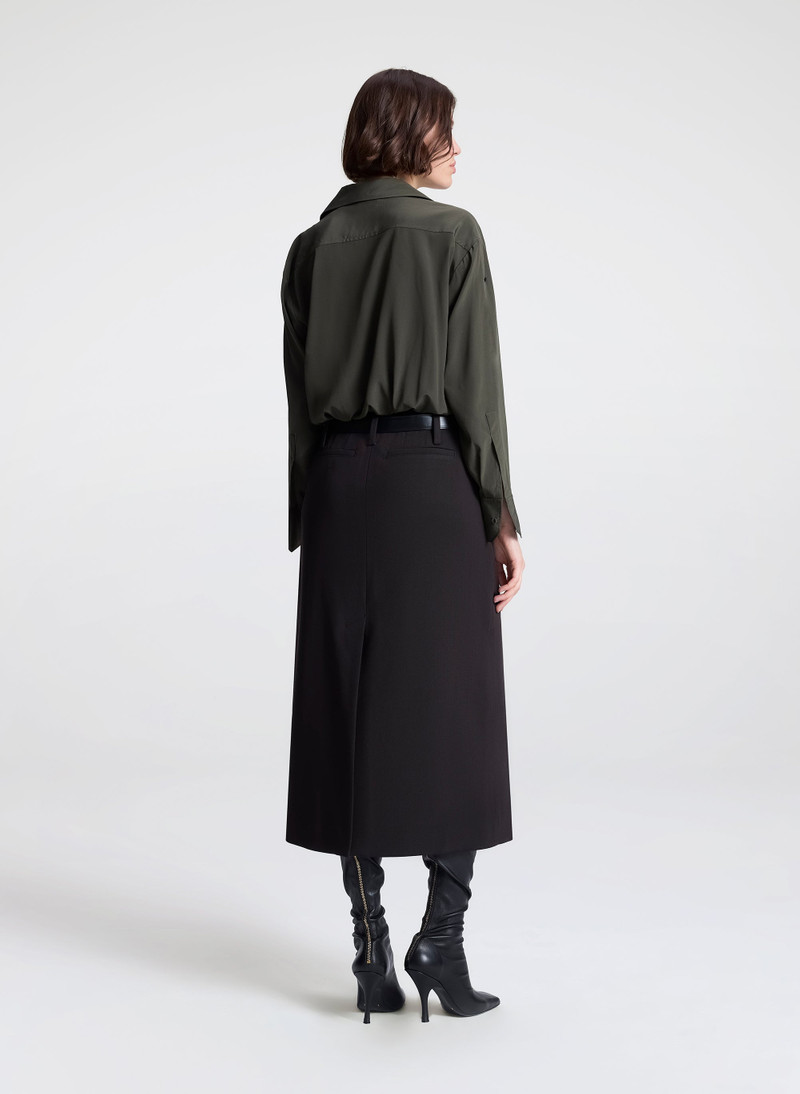 Leo Cropped Silk Shirt 6