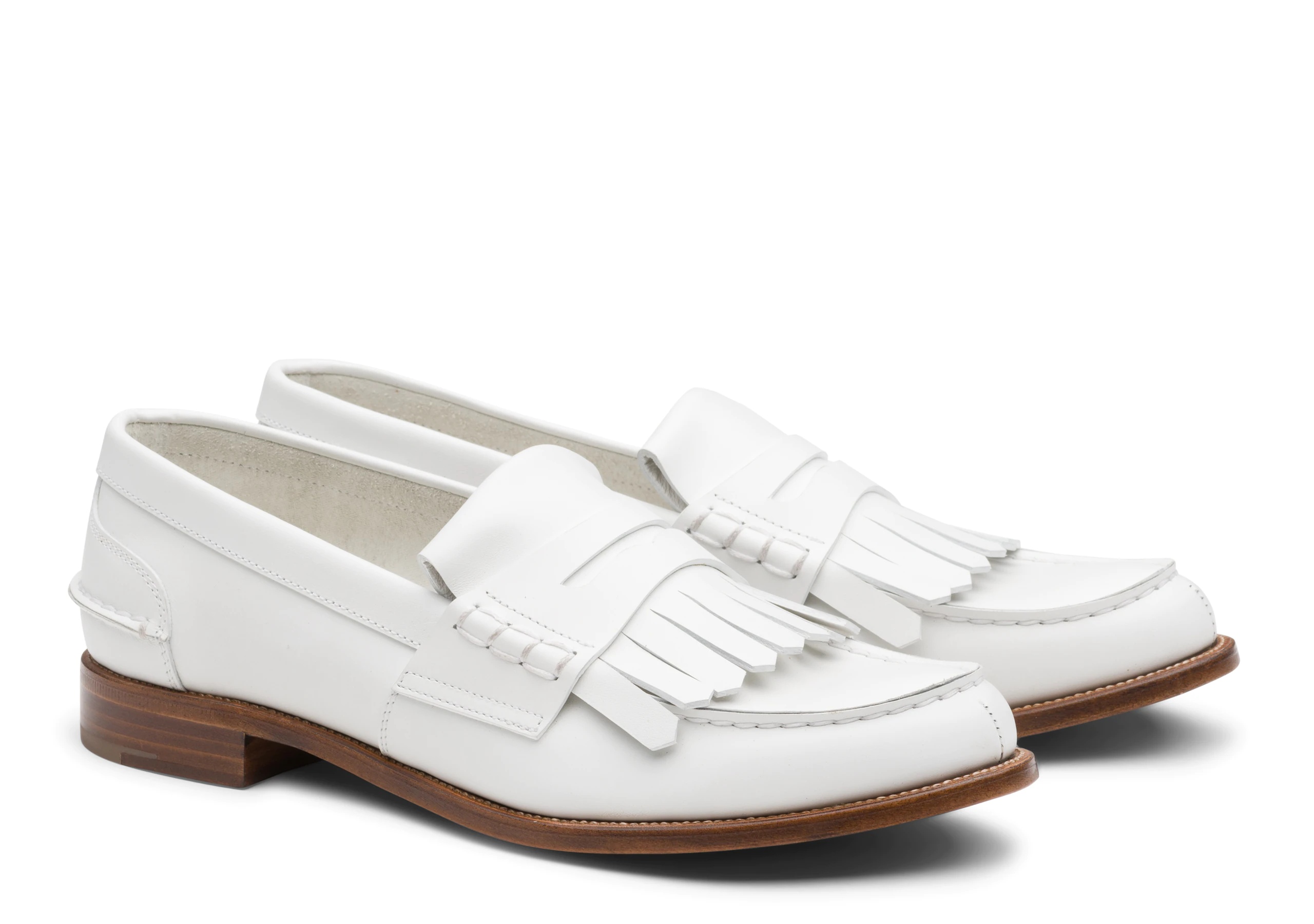 Odessa
Prestige Calf Penny Loafer with Fringe White - 2