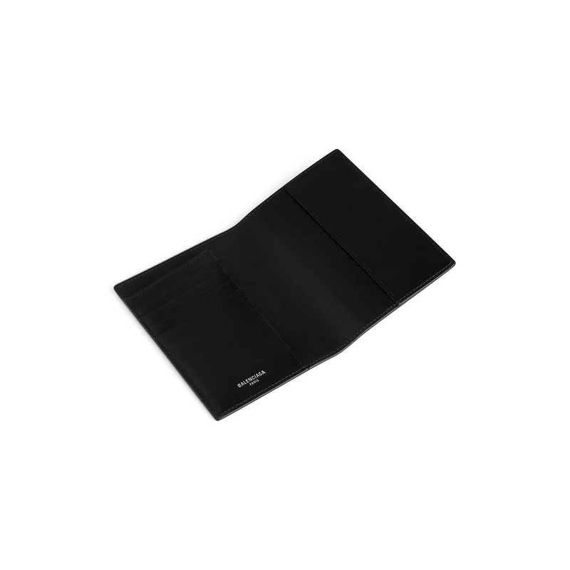 BALENCIAGA Men's Passport Holder With Rhinestones in Black outlook