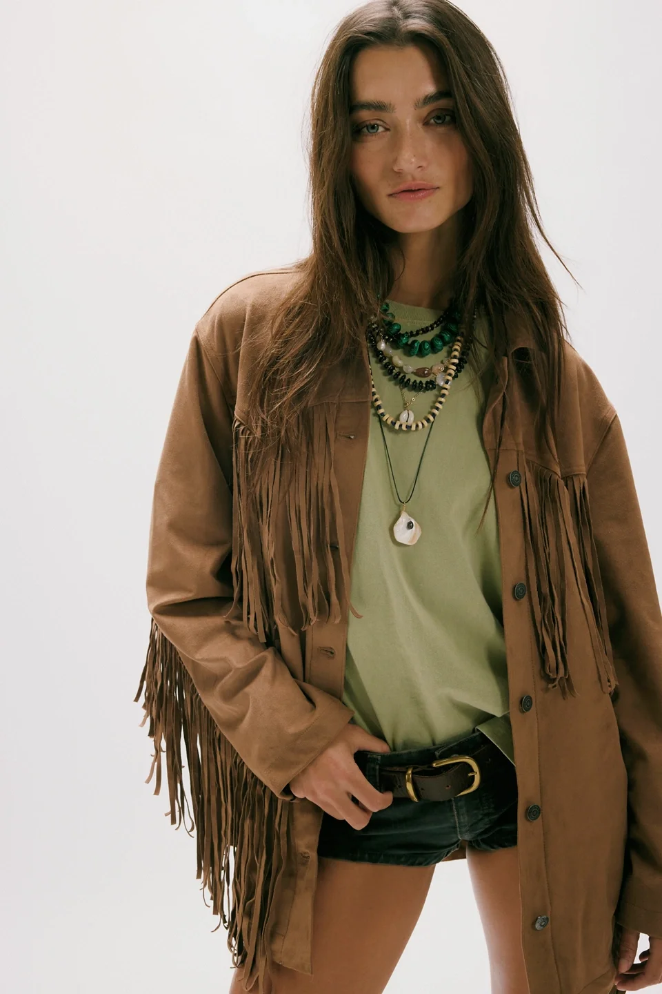 We The Free Fringe Out Vegan Suede Jacket - 1