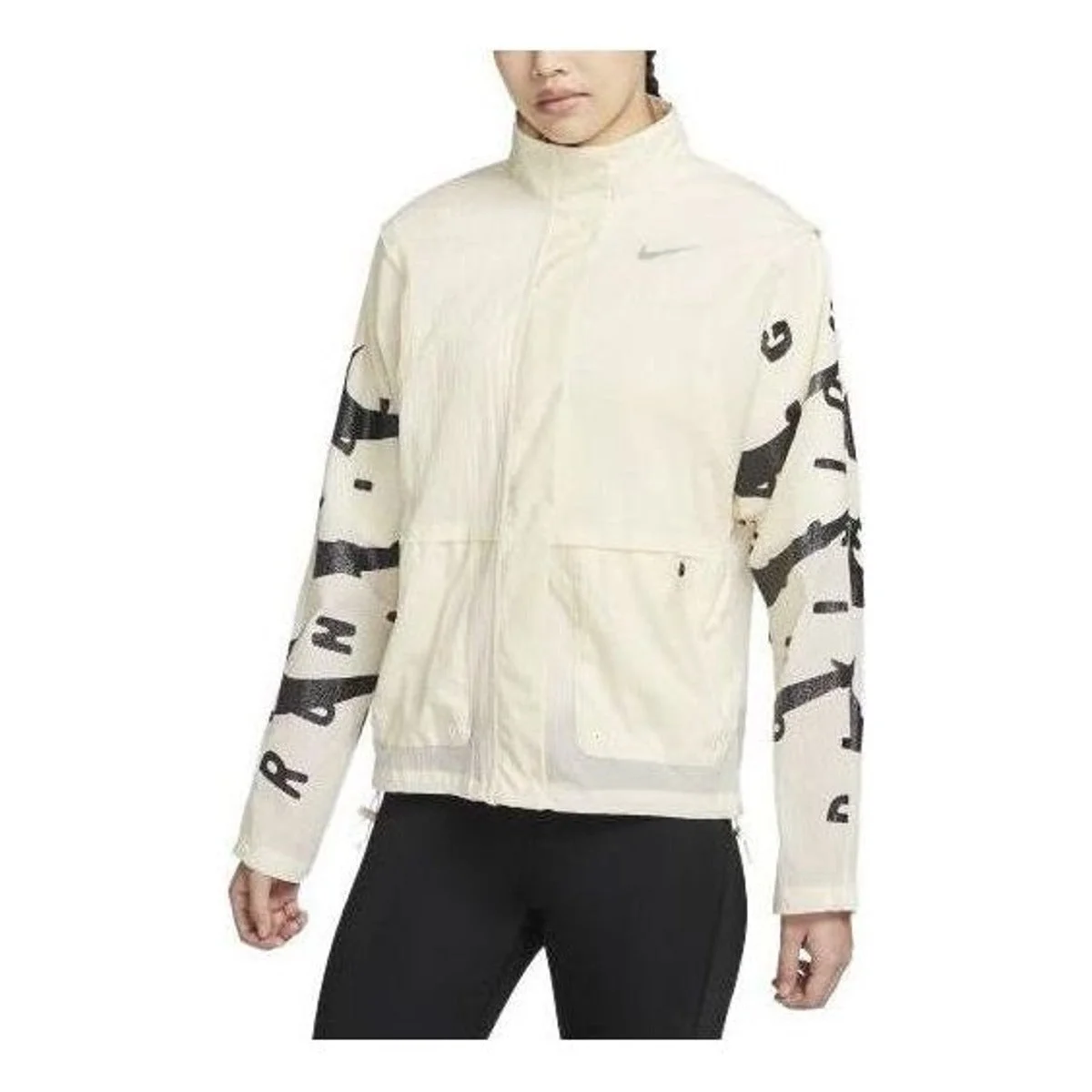 (WMNS) Nike Therma-Fit Run Division Jacket 'White Black' DX0326-113 - 1